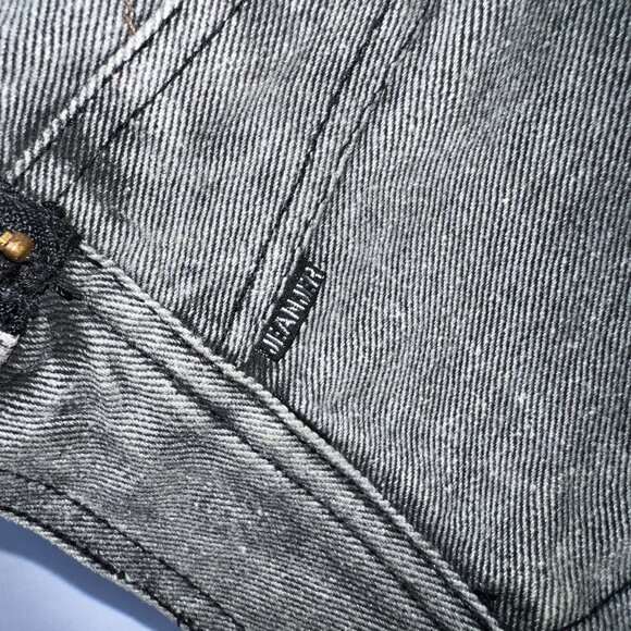 Vintage 80's Double-Breasted Denim Jacket S y2k - Picture 3 of 8